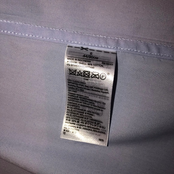 Banana Republic Blue Oxford Button-up Ruffle 6 - Picture 8 of 8